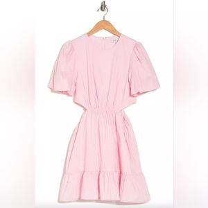 WAYF Puff Sleeve Side Cutout Minidress NWOT